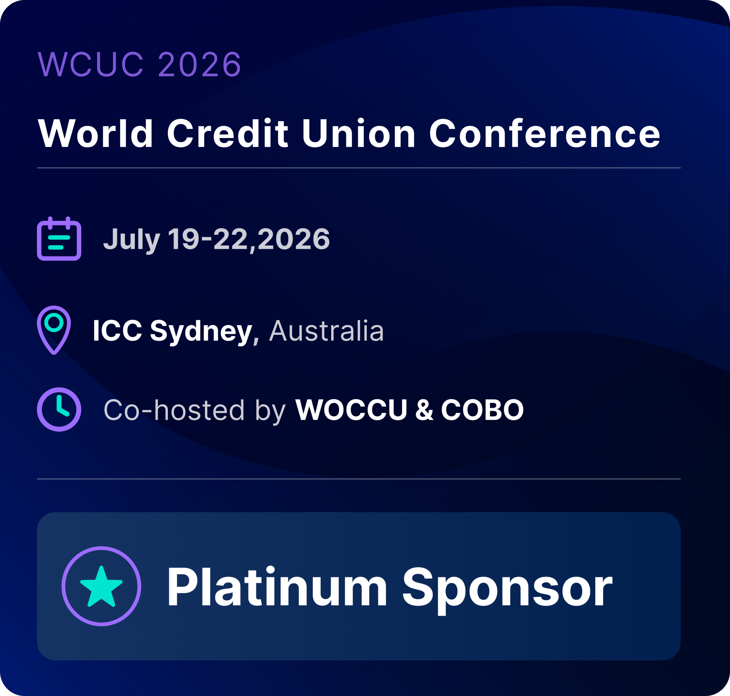 ezee.ai WCUC 2026 Platinum Sponsor -World Credit Union Conference Sydney