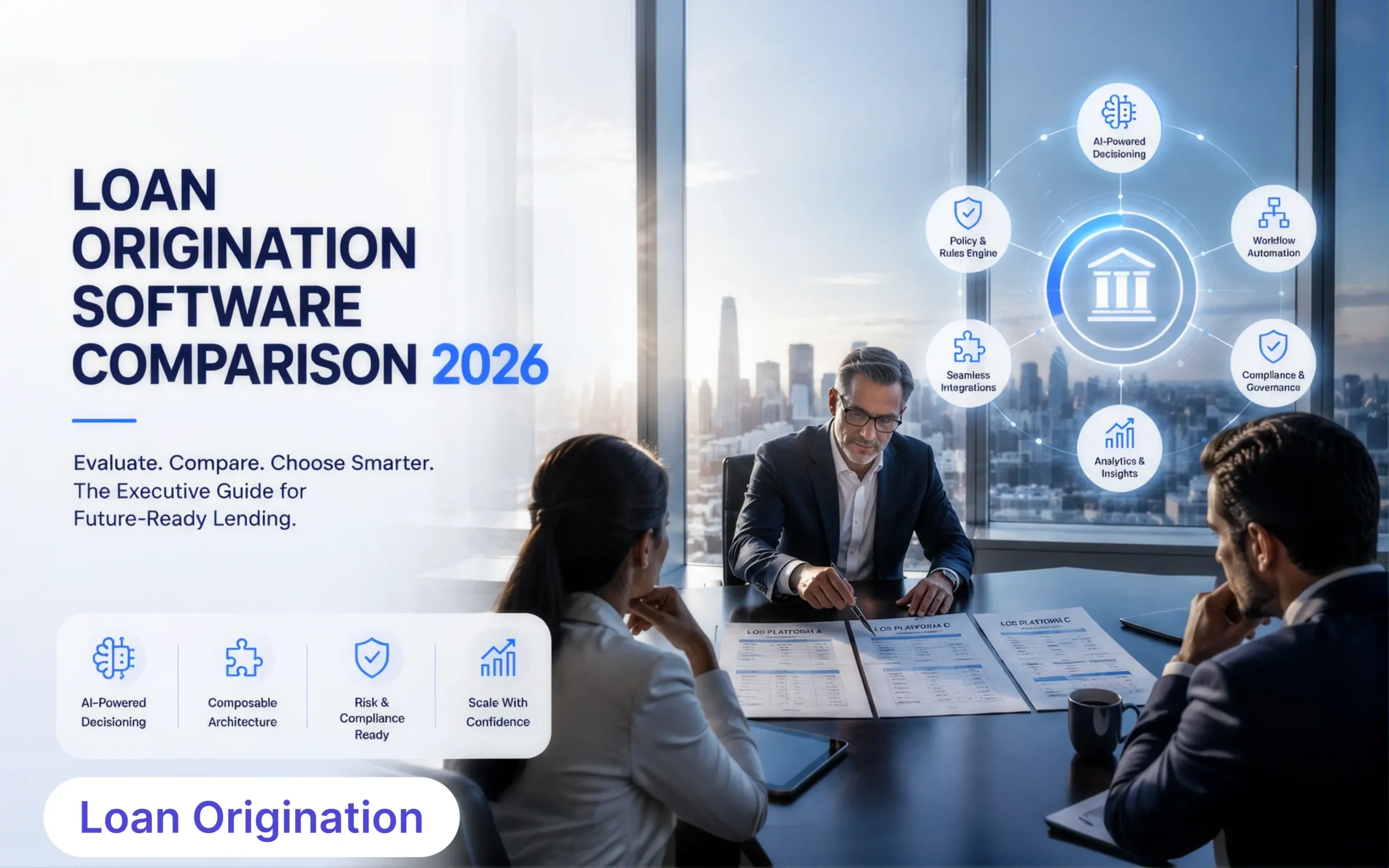 Loan Origination Software Comparison 2026 Loan origination software comparison showing enterprise lending platform evaluation across AI, pricing, integration, and governance.